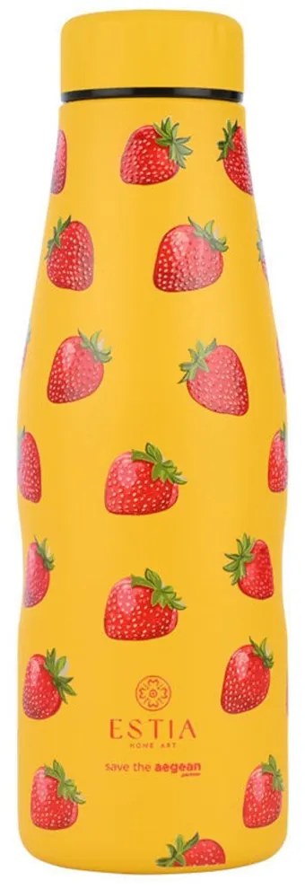 Μπουκάλι Θερμός Berry Bright Save The Aegean 01-31534 500ml Yellow-Red Estia