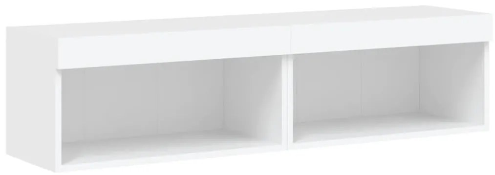 vidaXL Έπιπλα Τηλεόρασης με LED 2 τεμ. Λευκά 60 x 30 x 30 εκ.