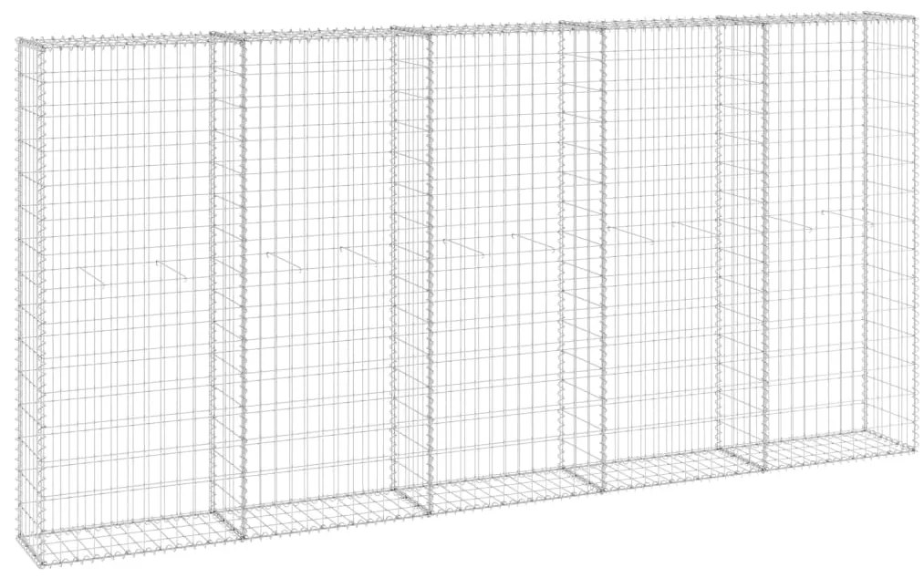 vidaXL Συρματοκιβώτιο Τοίχος 300x30x150 εκ. Γαλβαν.Χάλυβας + Καλύμματα