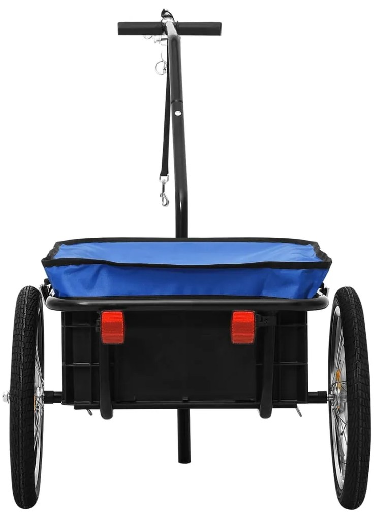 vidaXL Τρέιλερ ποδηλάτου Μπλε 155x60x83 εκ. Ατσάλι