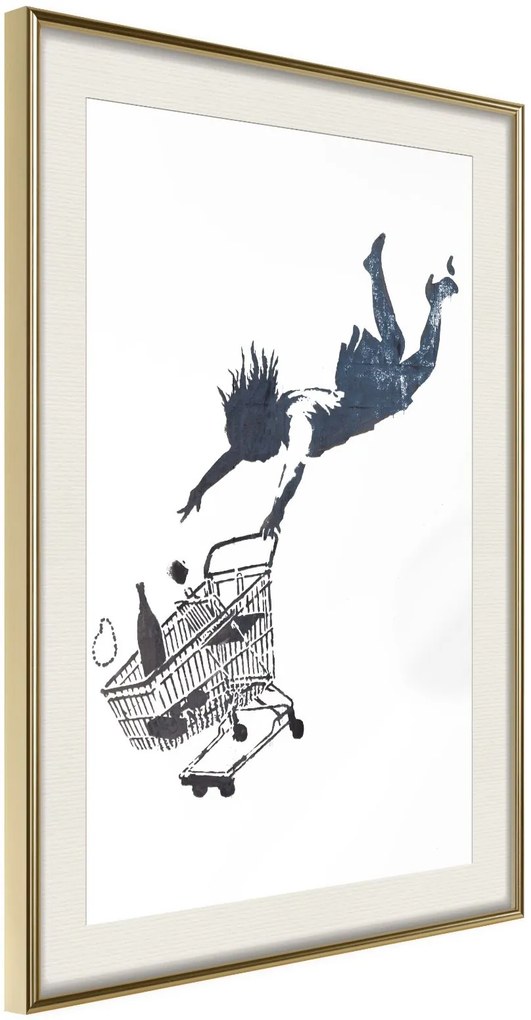 Αφίσα - Banksy: Shop Until You Drop - 20x30 - Χρυσό - Με πασπαρτού