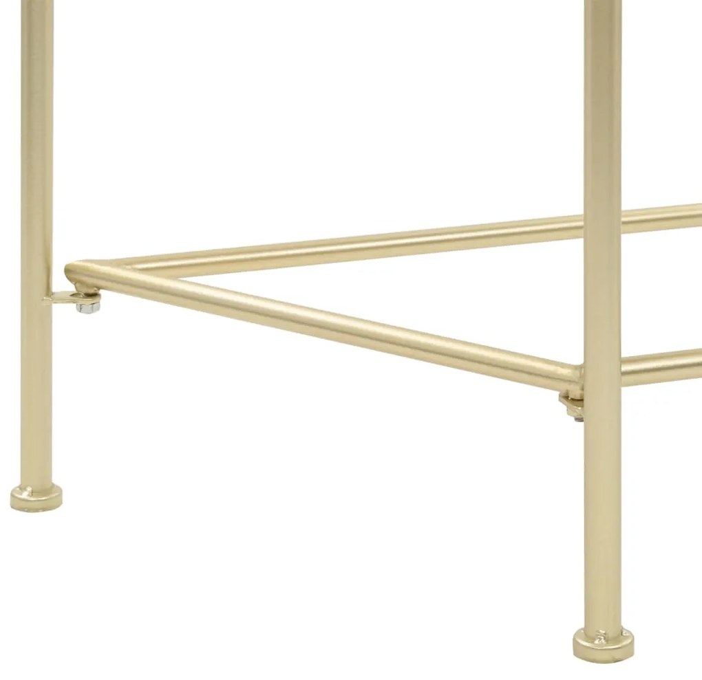 vidaXL Βοηθητικό Τραπέζι Vintage Στιλ Χρυσό 87 x 34 x 73 εκ. Μεταλλικό