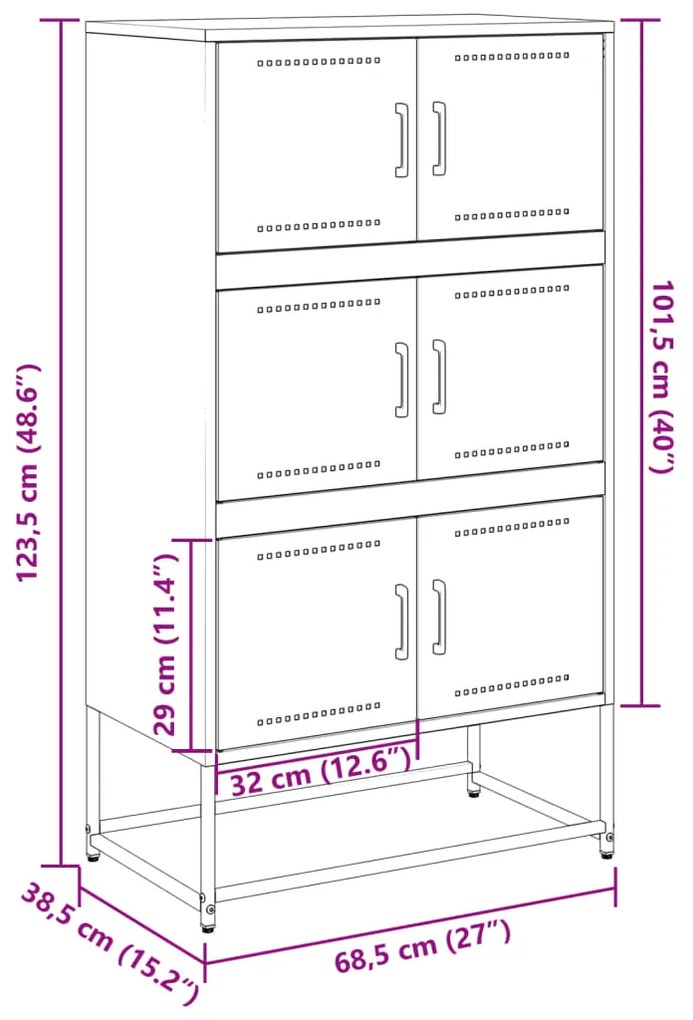 ΝΤΟΥΛΑΠΙ ΑΝΘΡΑΚΙ 68,5X38,5X123,5 ΕΚ. ΑΠΟ ΑΤΣΑΛΙ 846490