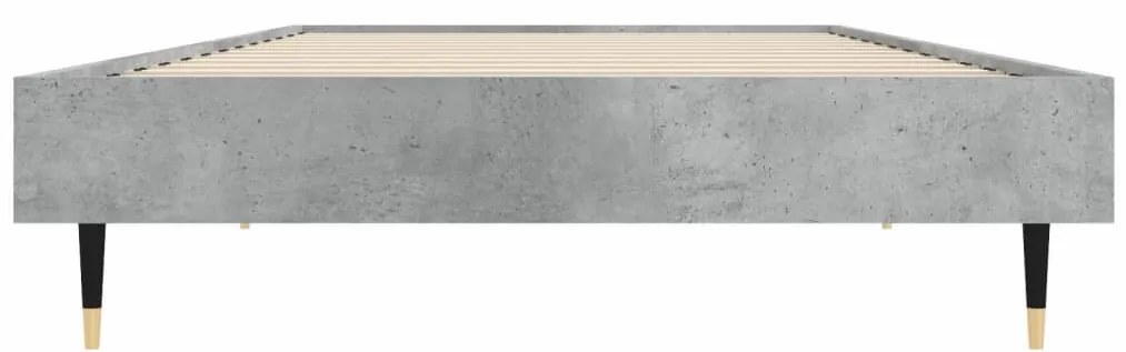 vidaXL Πλαίσιο Κρεβατιού Γκρι Σκυροδέματος 75 x 190 εκ. Επεξεργ. Ξύλο