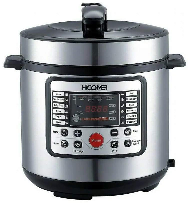 Hoomei HM-5322 Πολυμάγειρας 900W με Χωρητικότητα 5lt Ασημί
