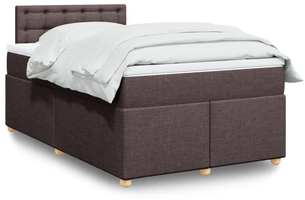 ΚΡΕΒΑΤΙ BOXSPRING ΜΕ ΣΤΡΩΜΑ ΣΚΟΥΡΟ ΚΑΦΕ 120X190 ΕΚ ΥΦΑΣΜΑΤΙΝΟ 3286636