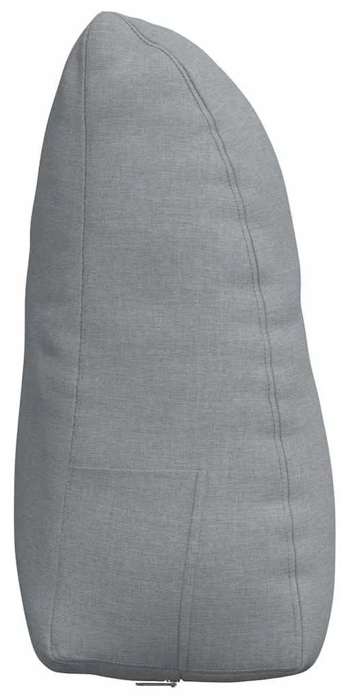 vidaXL Μαξιλάρι Πλάτης Ανοιχτό γκρι 60 x 24 x 50 εκ ύφασμα