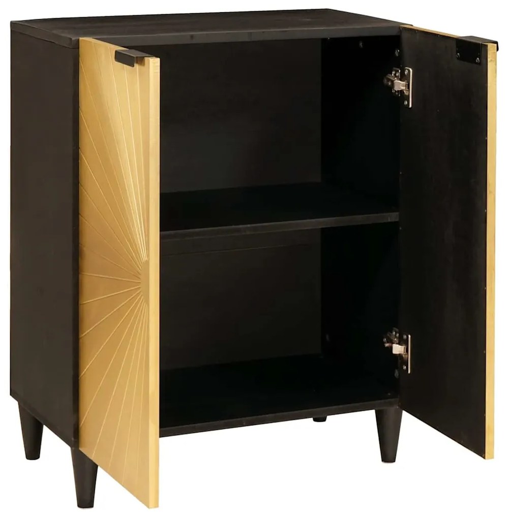 vidaXL Πλαϊνό γραφείο Μαύρο και Χρυσό 60 x 33 x 75 cm