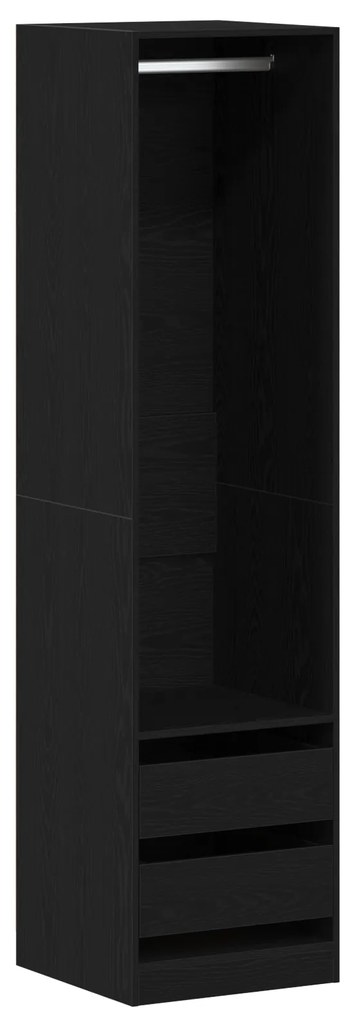 vidaXL νηματικάXL Ντουλάπα - Μαύρη Δρυς, 50 x 50 x 200 cm, Φτιαγμένη από Μηχανισμένο Ξύλο