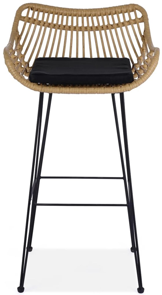 H105 bar stool, color: natural / black DIOMMI V-CH-H/105