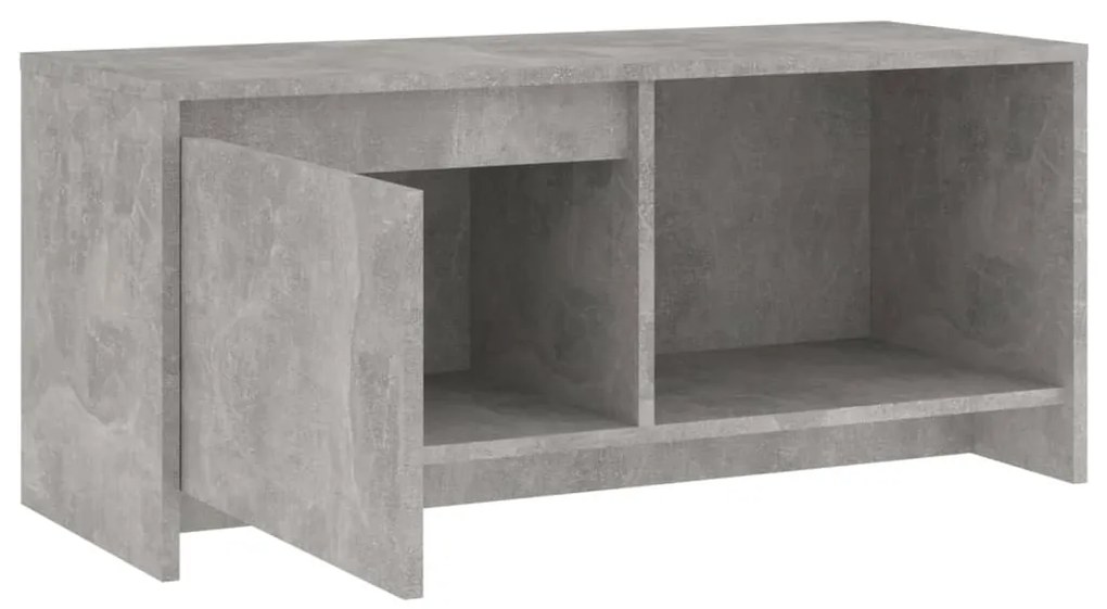 vidaXL Έπιπλο Τηλεόρασης Γκρι Σκυροδέματος 90x35x40 εκ. Επεξ. Ξύλο
