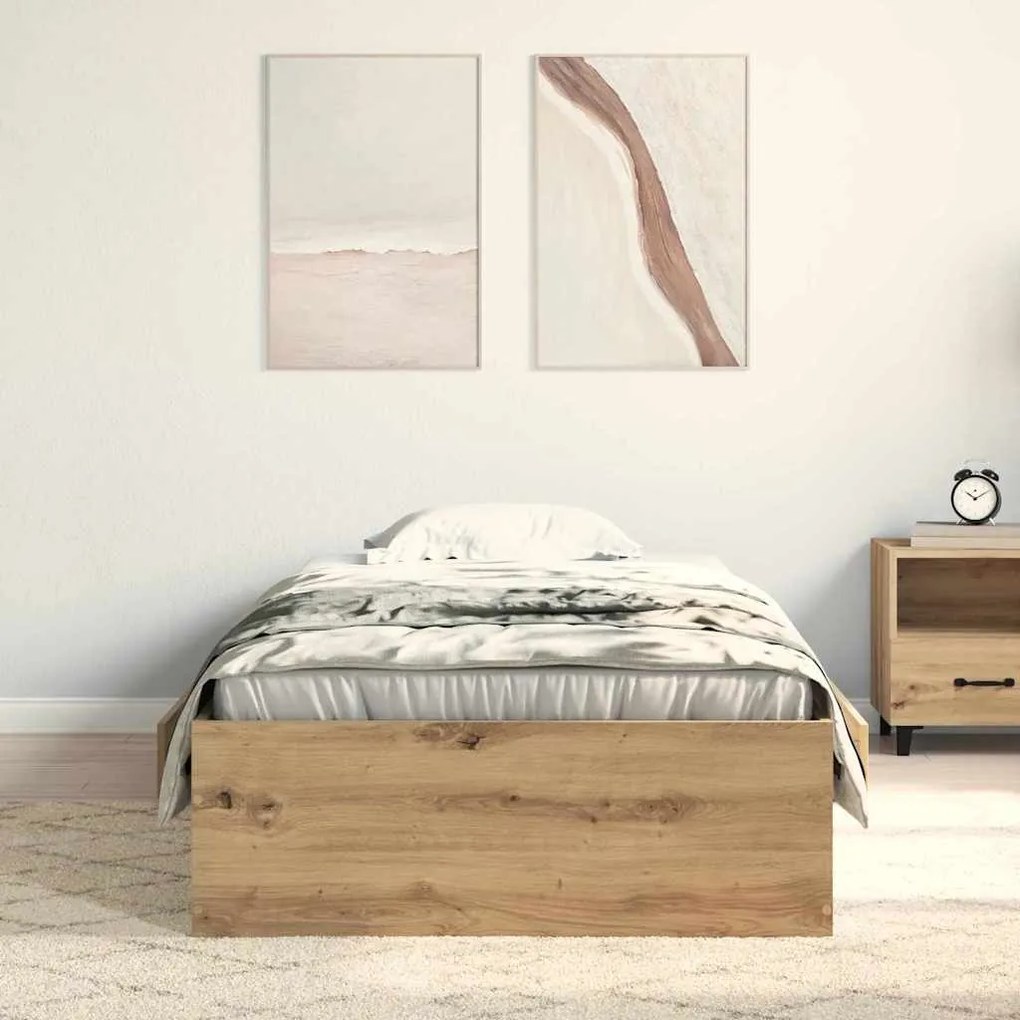 vidaXL Κρεβάτι με Συρτάρια με συρτάρι artisan δρυς 100 x 200 cm