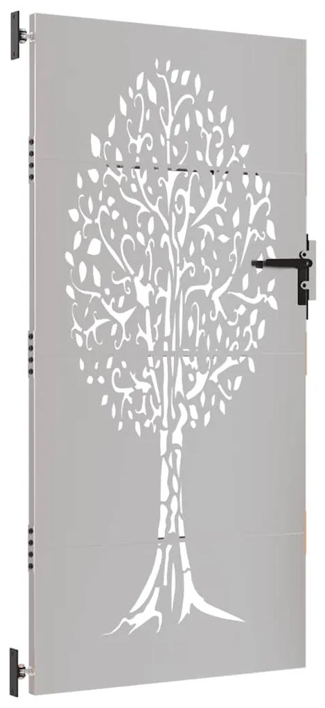 vidaXL Πόρτα Κήπου με Σχέδιο Δέντρου από Ατσάλι Corten 85 x 200 εκ.