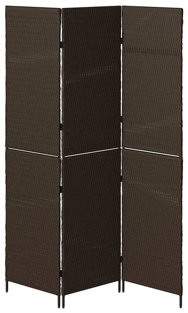 vidaXL Διαχωριστικό Δωματίου Καφέ 146 x 180 εκ. συνθετικό ρατάν