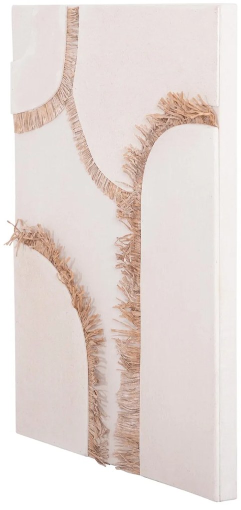 Πίνακας C4532 Ορθογώνιος σειρά Santorini MDF σε Υπόλευκο με Μπέζ χρώμα 60x4,5(πάχος)x80Υεκ. 60x4.5x80 εκ.