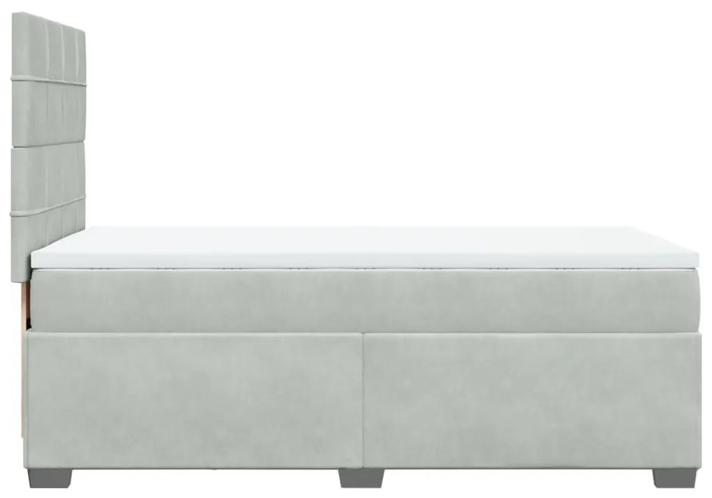 ΚΡΕΒΑΤΙ BOXSPRING ΜΕ ΣΤΡΩΜΑ ΑΝΟΙΧΤΟ ΓΚΡΙ 90X190 ΕΚ. ΒΕΛΟΥΔΙΝΟ 3293086