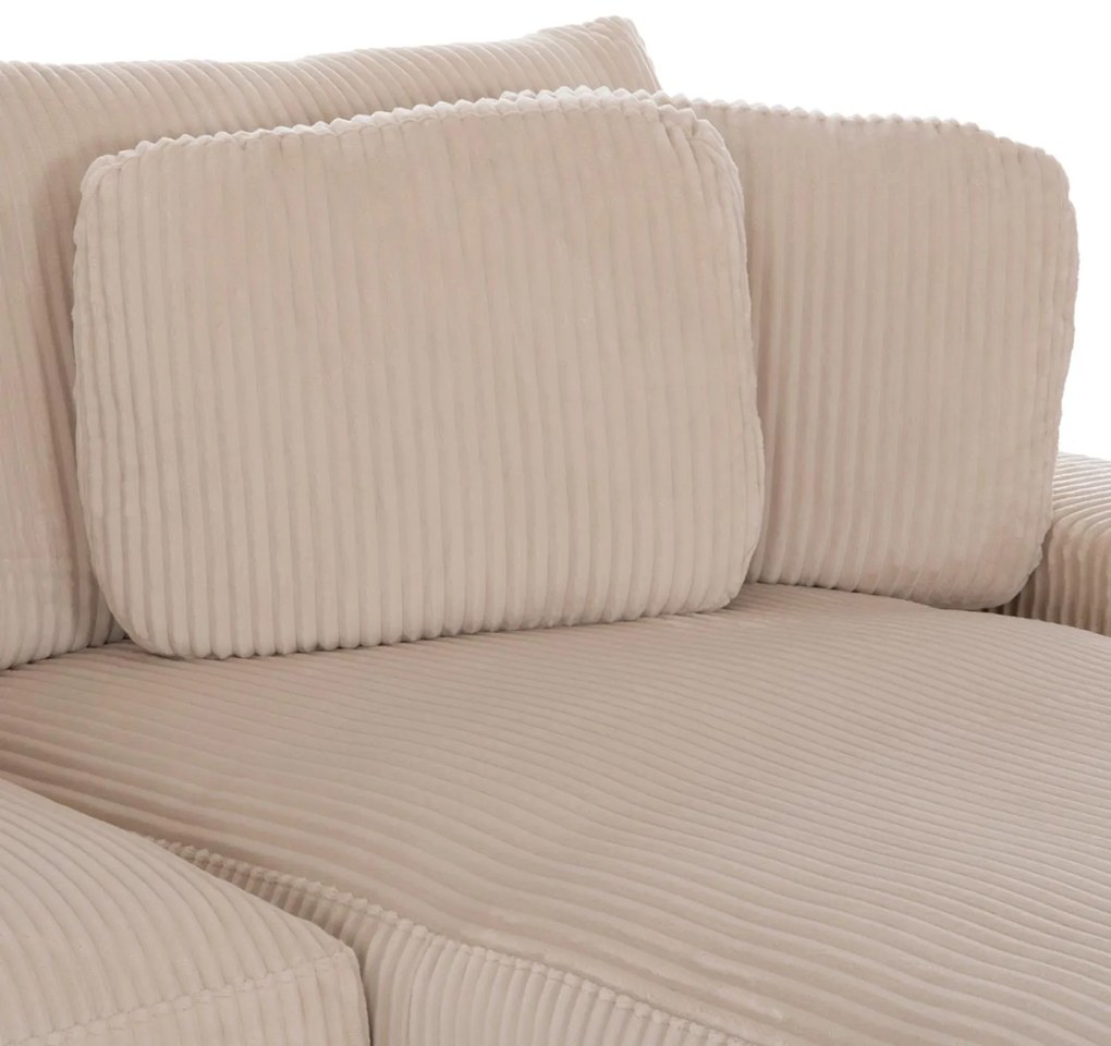 Γωνιακός Καναπές CRANFIELD Δεξιά γωνία Μπέζ Ριγέ ύφασμα 313x169x80Υεκ. 313x169x80 εκ.