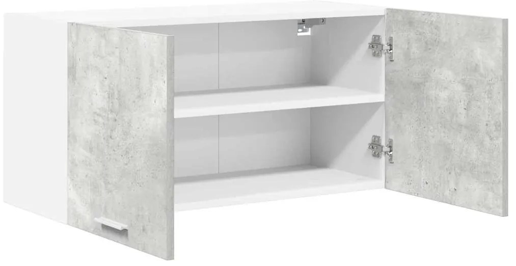 vidaXL Κρεμαστό ντουλάπι με αποθήκευση Σκυρόδεμα Γκρι 80 x 31 x 40 εκ