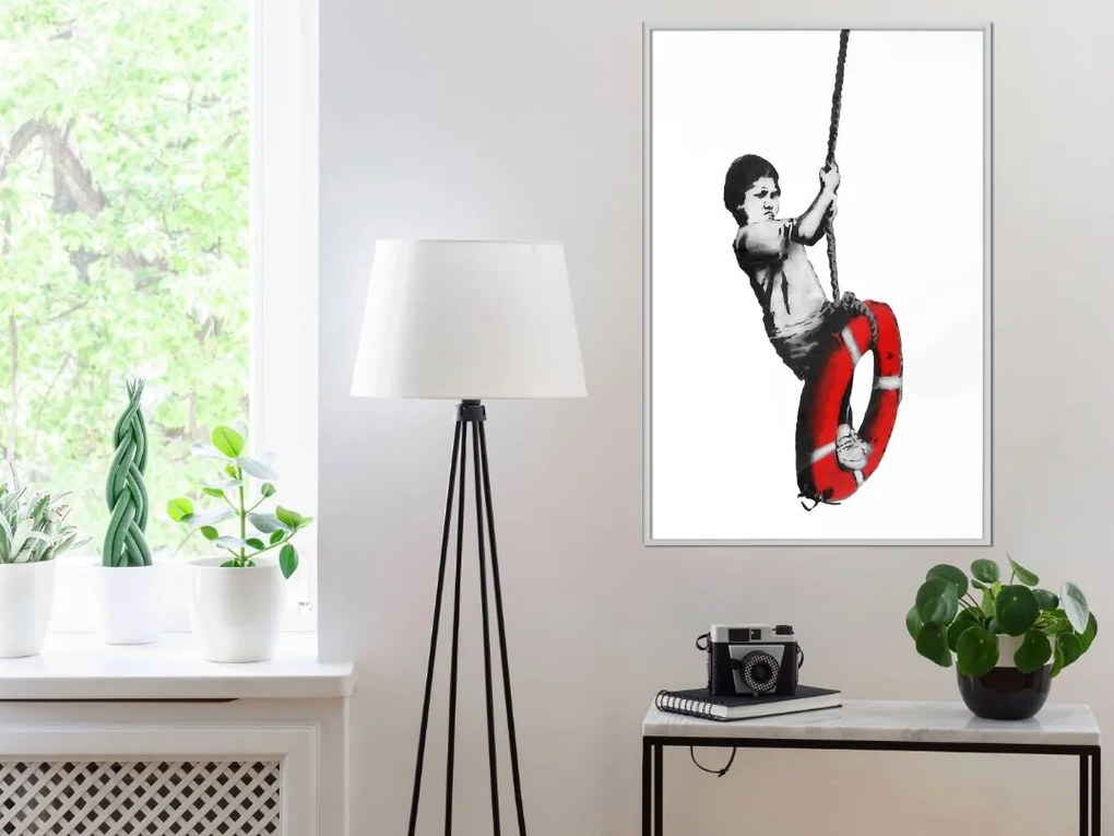 Αφίσα - Banksy: Swinger - 20x30 - Χρυσό - Χωρίς πασπαρτού