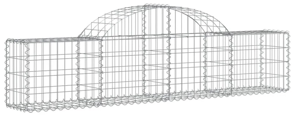 Συρματοκιβώτια Τοξωτά 18 τεμ. 200x30x40/60 εκ. Γαλβαν. Ατσάλι - Ασήμι