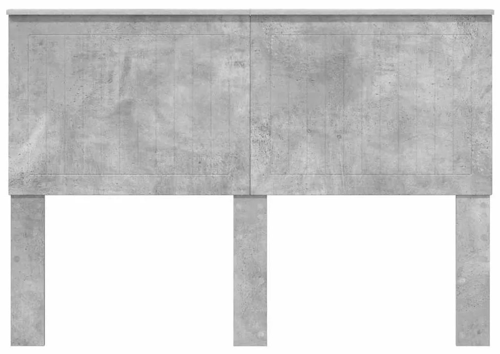 vidaXL Κεφαλάρι με κεφαλάρι Σκυρόδεμα Γκρι 140 cm Επεξεργασμένο ξύλο