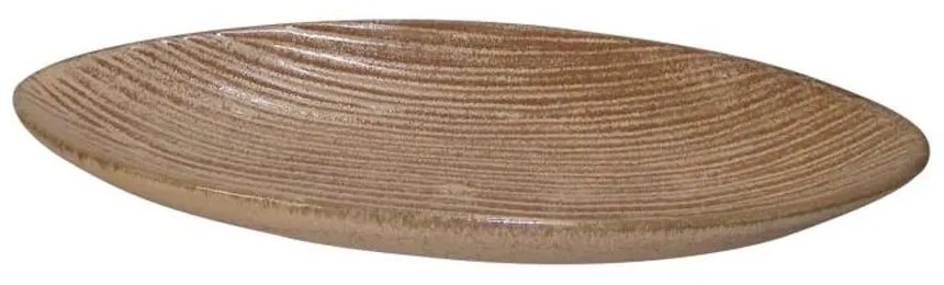 Διακοσμητική Πιατέλα Fylliana 003-123-077 26,5x14x4,2cm Brown Κεραμικό