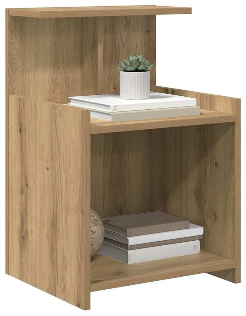 vidaXL Κομοδίνο 2 pcs artisan δρυς 40 x 35 x 60 εκ. Επεξεργασμένο ξύλο