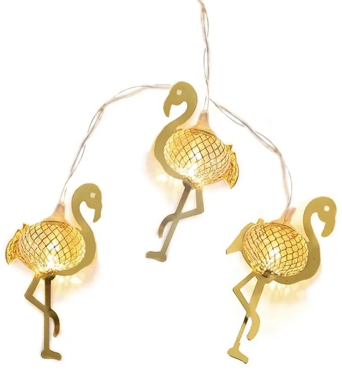 LED λαμπάκια σε σειρά Metal flamingo  (10 τεμάχια)