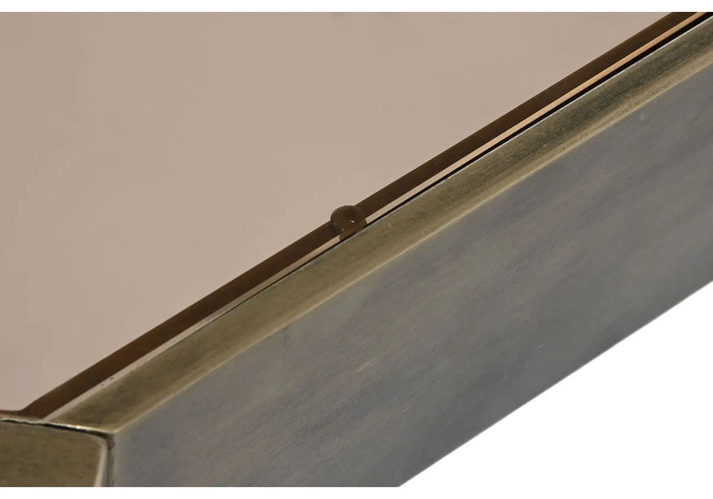 Τραπεζάκι Καφέ DKD Home Decor 102 x 62 x 53 cm Κρυστάλλινο Μέταλλο Αλουμίνιο