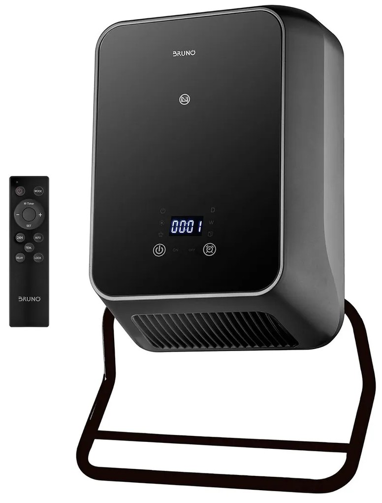 BRUNO BRN-0257 Κεραμικό Αερόθερμο δωματίου &amp; μπάνιου 2000W IP23, προηγμένων λειτουργιών με ανεμιστήρα