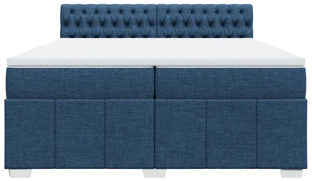 ΚΡΕΒΑΤΙ BOXSPRING ΜΕ ΣΤΡΩΜΑ ΜΠΛΕ 200X200 ΕΚ. ΥΦΑΣΜΑΤΙΝΟ 3289488