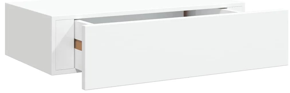 vidaXL Ράφια Τοίχου με Συρτάρια 2 Τεμ. Λευκά 40 x 23,5 x 10εκ. από MDF