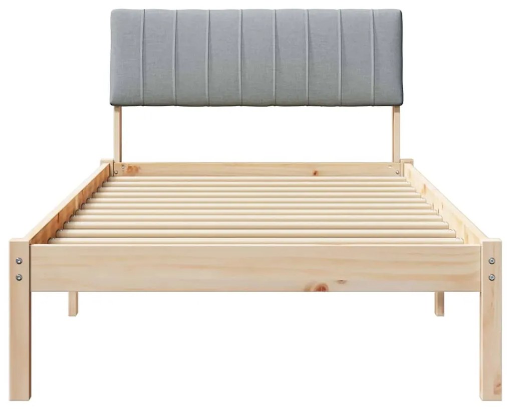 vidaXL Σκελετός Κρεβατιού Καφέ και ανοιχτό γκρι 90 x 190 cm
