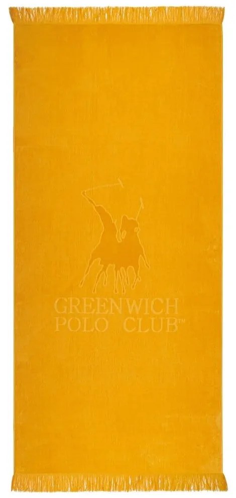 Πετσέτα Θαλάσσης 3626 Ochre Greenwich Polo Club Θαλάσσης 70x170cm 100% Βαμβάκι