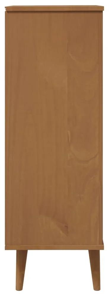 Παπουτσοθήκη MOLDE Γκρι 59,5x35x103 εκ. από Μασίφ Ξύλο Πεύκου - Καφέ