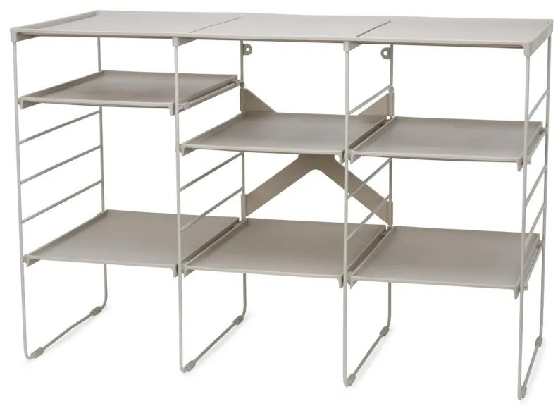 Ρυθμιζόμενο ράφι παπουτσιών Joseph Joseph 55009, 12 ζευγάρια, 3 ράφια, Ατσάλινη βάση, εκρού