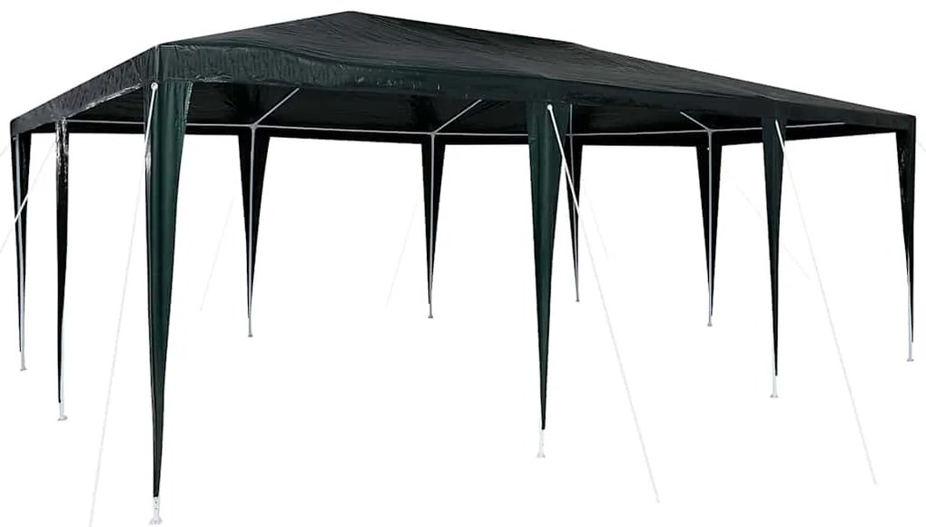 vidaXL Σκηνή Πάρτυ Πράσινο, Άσπρο 600 x 400 x 266 εκ