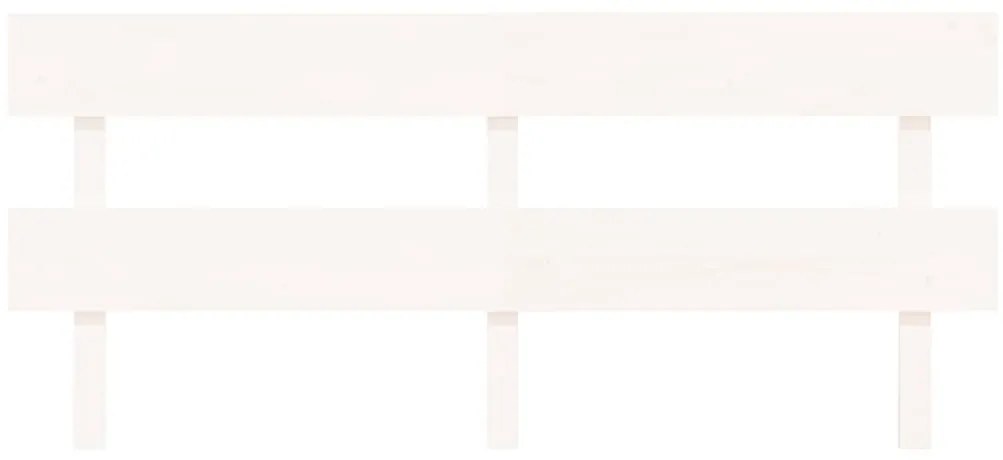 vidaXL Κεφαλάρι Κρεβατιού Λευκό 184 x 3 x 81 εκ. Μασίφ Ξύλο Πεύκου