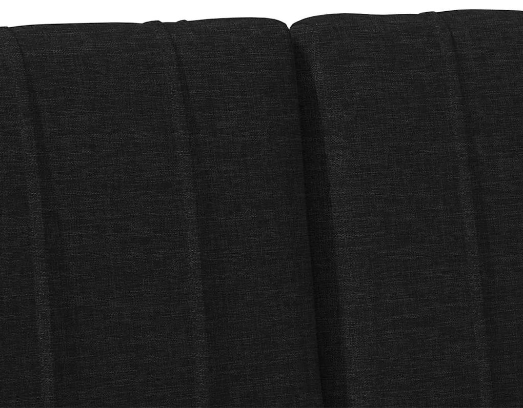 vidaXL Ταπετσαρισμένο κεφαλάρι Μαύρο 160 cm Στερεά ξυλεία πεύκου