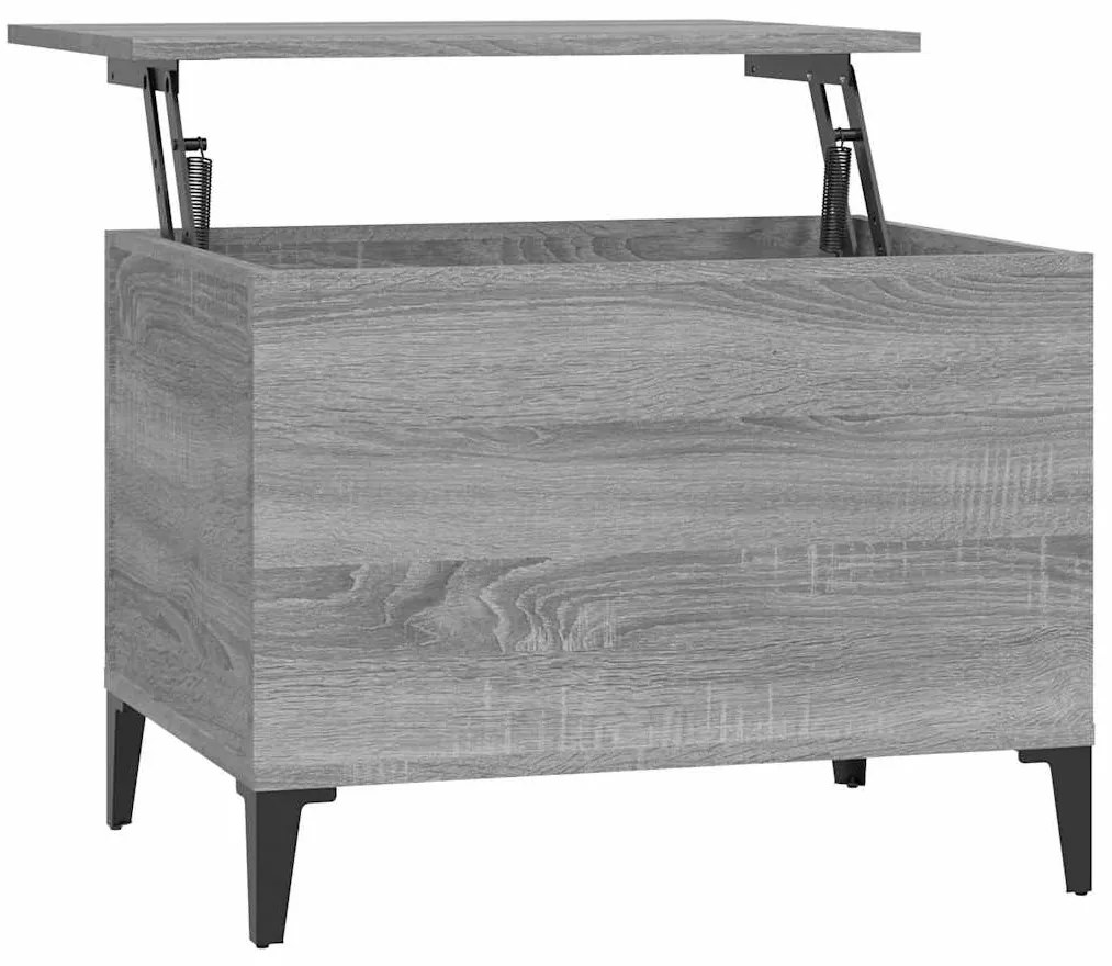 vidaXL Τραπεζάκι Σαλονιού Γκρι Sonoma 60x44,5x45εκ. Επεξεργασμένο Ξύλο