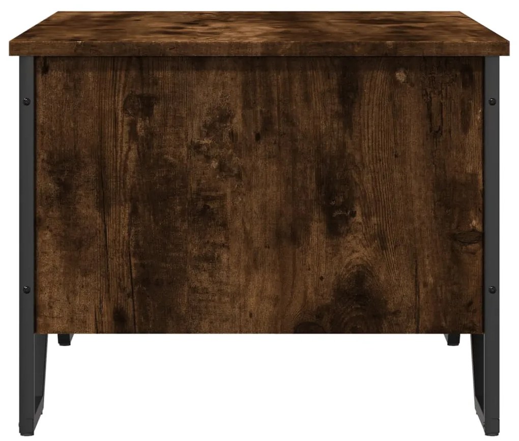 vidaXL Τραπεζάκι Σαλονιού Καπνιστή Δρυς 75x51x40 εκ. Επεξεργ. Ξύλο