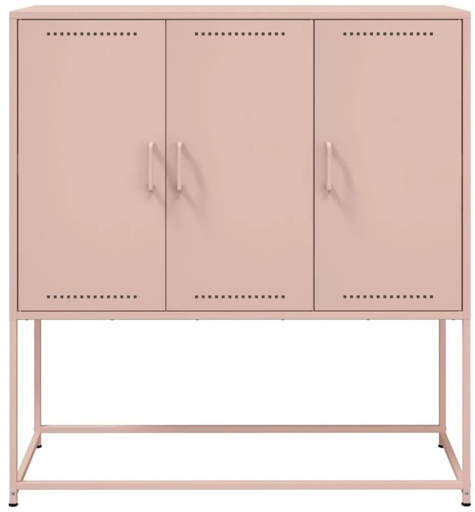 vidaXL Ντουλάπι Ροζ 100,5x39x107 εκ. Ατσάλινος