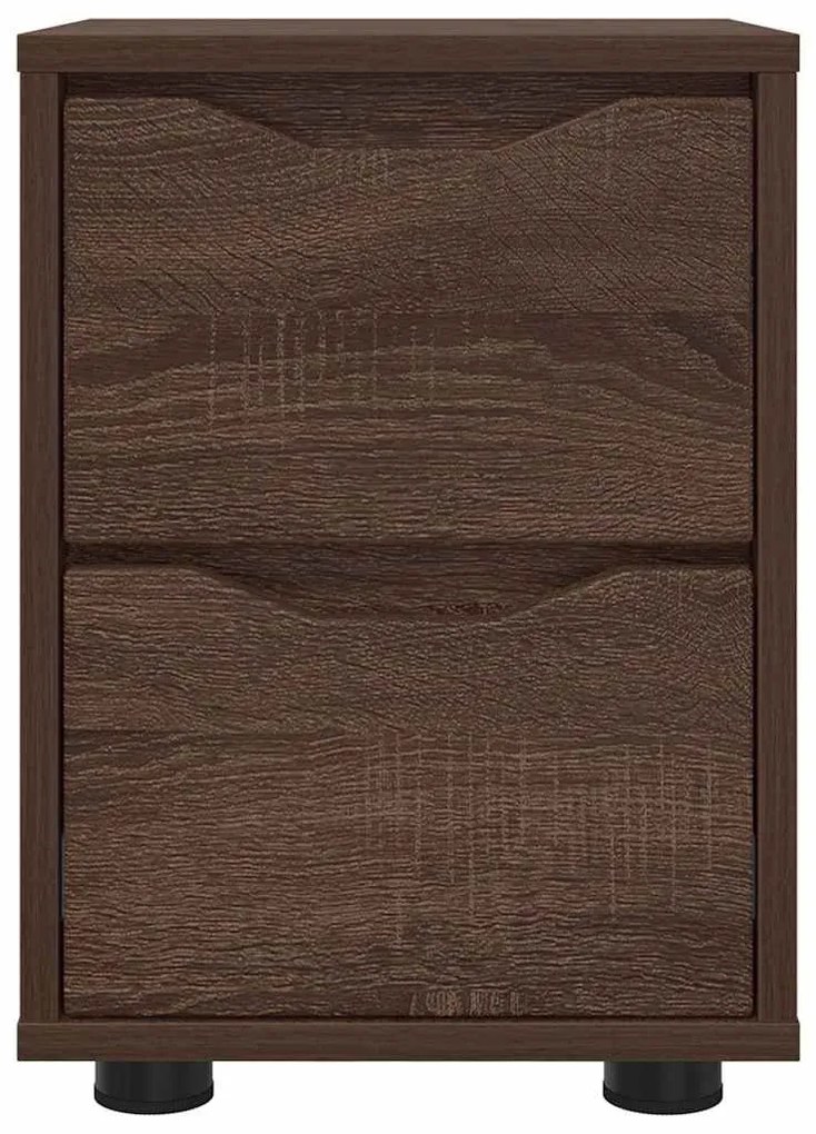 vidaXL Κομοδίνο Καφέ δρυς 30,5 x 30 x 43 εκ Επεξεργασμένο ξύλο