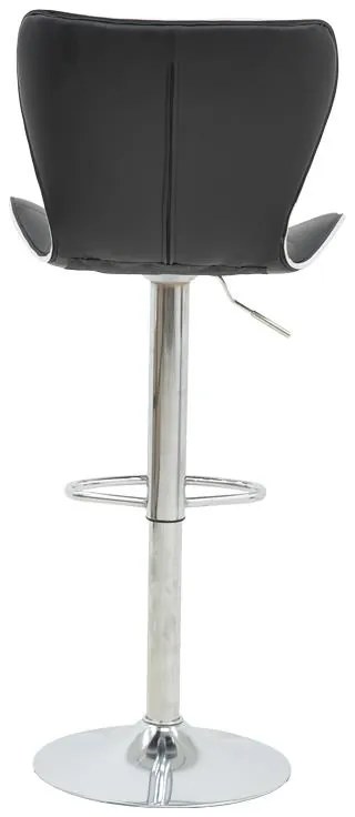 Σκαμπό μπαρ Jorine πτυσσόμενο μαύρο pu-βάση χρωμίου 53x44x114εκ 2αδα 53x44x114 εκ.