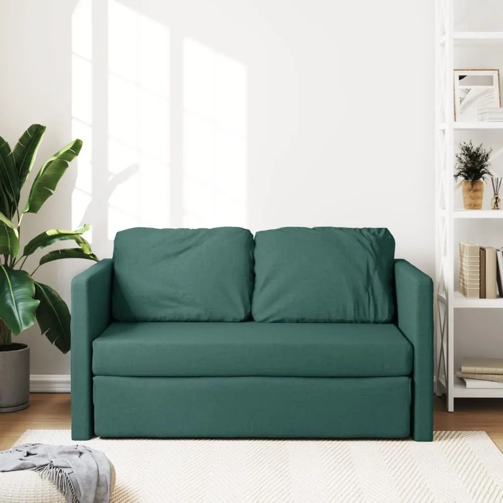 Καναπές-Κρεβάτι Δαπέδου 2 σε 1 Πράσινος 112x174x55 εκ. Ύφασμα - Πράσινο