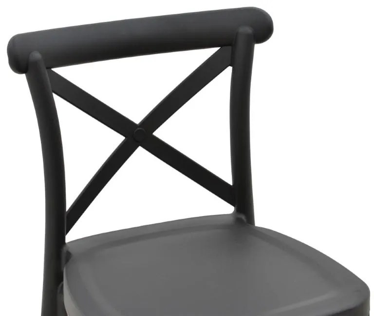 Σκαμπό μπαρ Crossie pp μαύρο 44x44x113εκ 44x44x113 εκ.