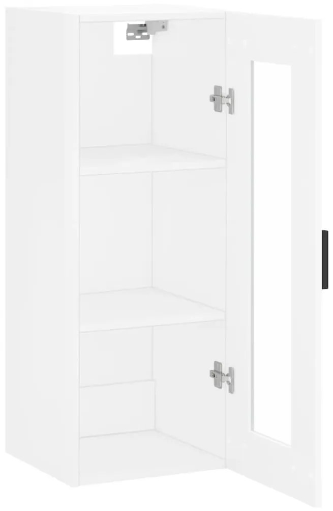 vidaXL Ντουλάπι Τοίχου Γυαλιστερό Λευκό 34,5 x 34 x 90 εκ.