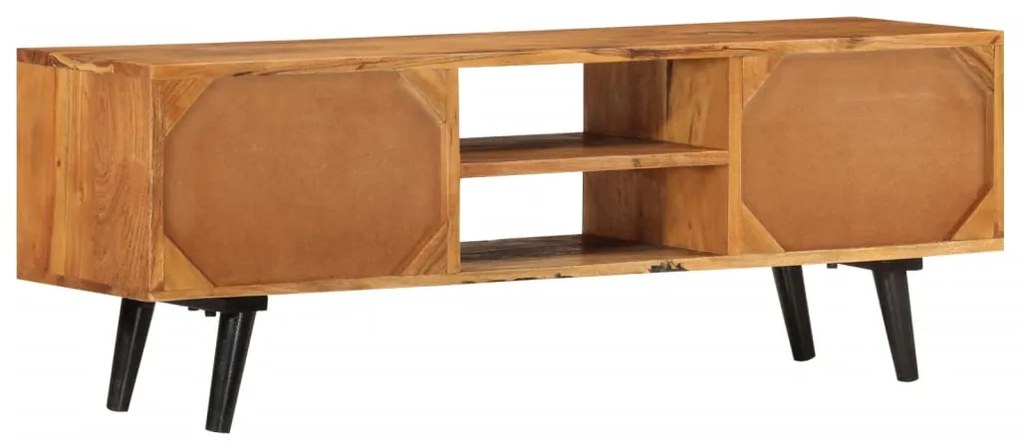 vidaXL Έπιπλο Τηλεόρασης με Πόρτες 112x30x40 εκ. Μασίφ Ακακία/Μέταλλο