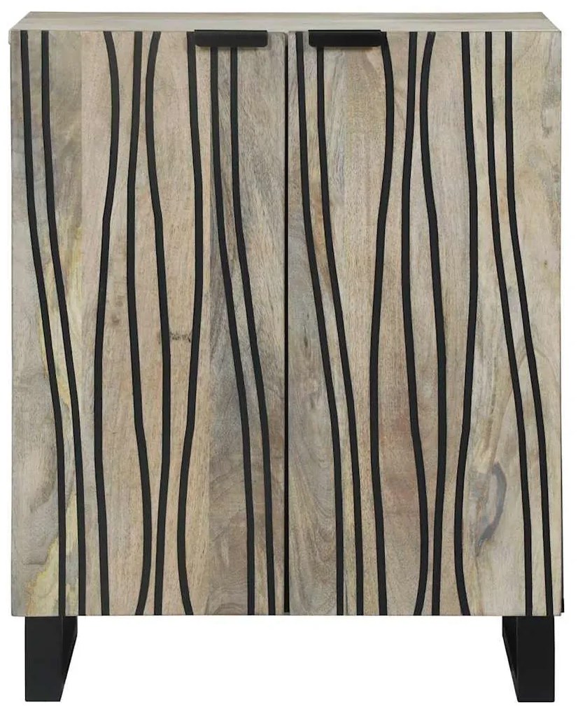 vidaXL Πλαϊνό γραφείο Λευκό 60 x 33,5 x 75 εκ. Στερεό ξύλο μάνγκο