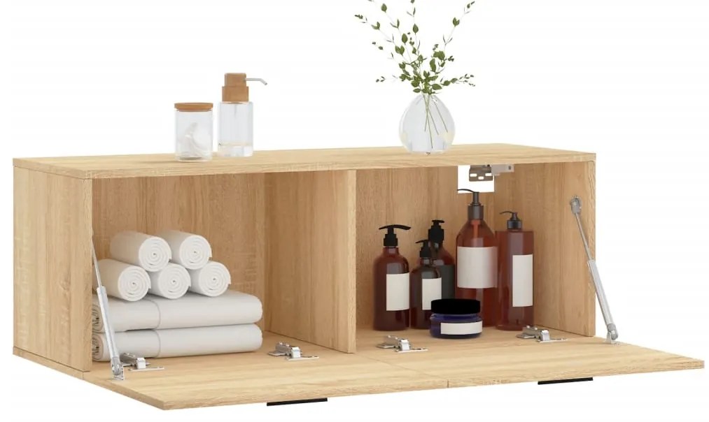 vidaXL Ντουλάπι Τοίχου Sonoma Δρυς 100 x 36,5 x 35 εκ. Επεξεργ. Ξύλο